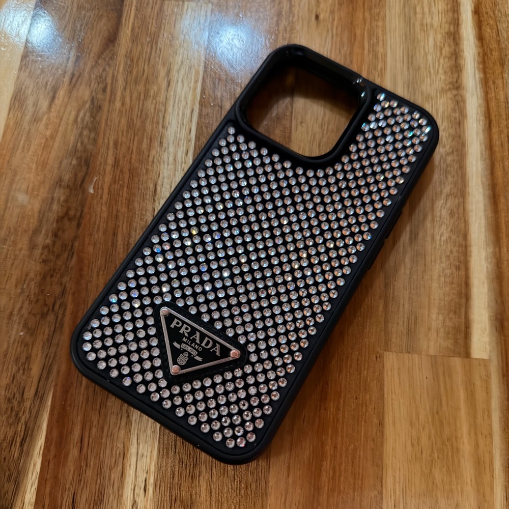Prada Black and Silver Studded Phone Case🌸💕